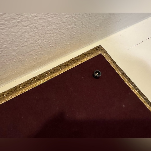 Vintage Ornate Ormolu Gold Filigree Mirrored Vanity Tray - Picture 8 of 11